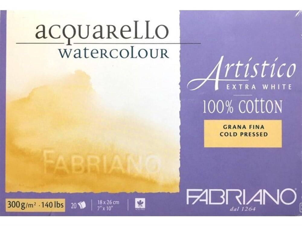 ARTISTICO EXTRA WHITE 18 X 26 CM - 300 GR - İNCE GRENLİ (Grana Fina) CP - BLOK