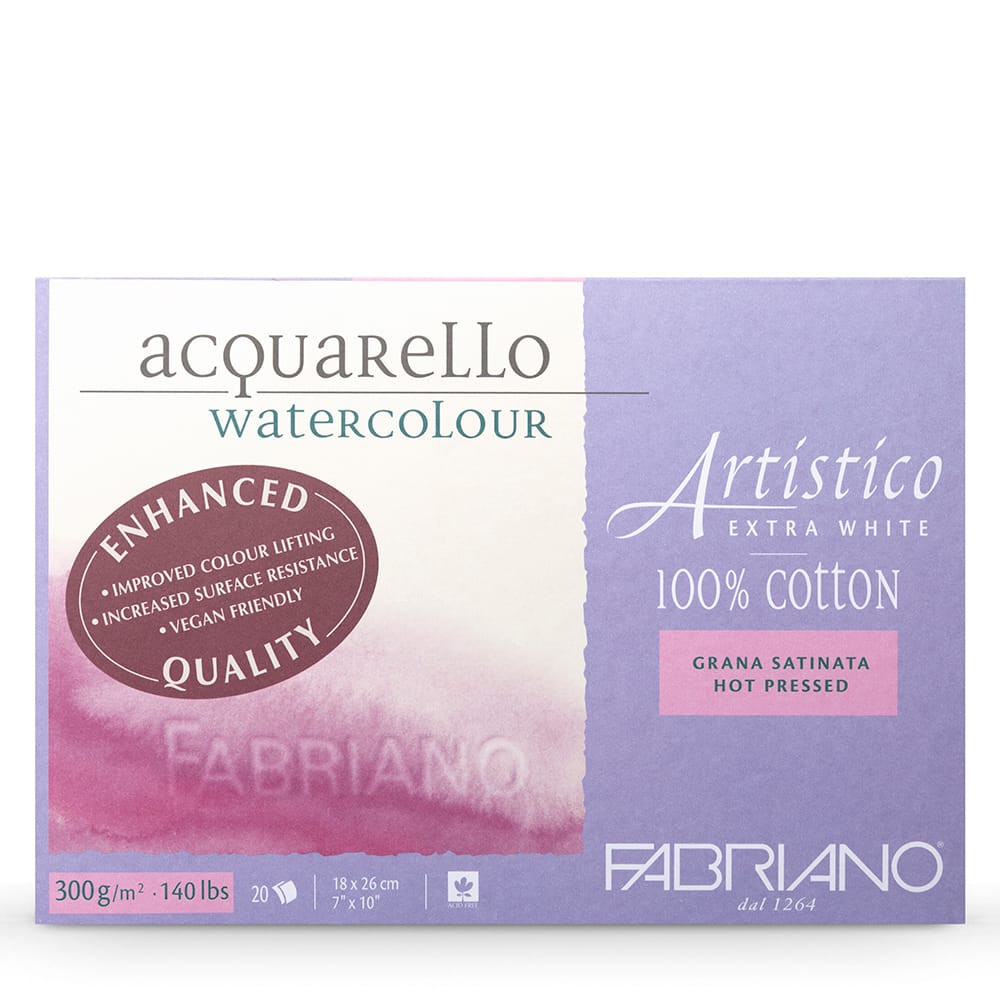 ARTISTICO EXTRA WHITE 18 X 26 CM - 300 GR - X İNCE GRENLİ (Grana Satinata) HP - BLOK