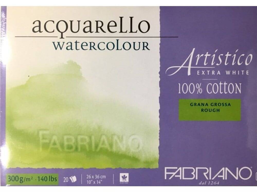 ARTISTICO EXTRA WHITE 26 X 36 CM - 300 GR - KABA GRENLİ (Grana Grossa) ROUGH - BLOK