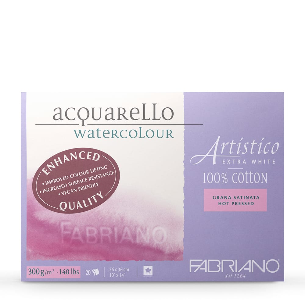 ARTISTICO EXTRA WHITE 26 X 36 CM - 300 GR - X İNCE GRENLİ (Grana Satinata) HP - BLOK