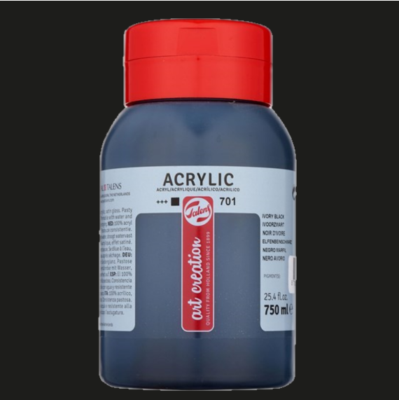 Art Creation Akrilik Boya 750ml. Ivory Black