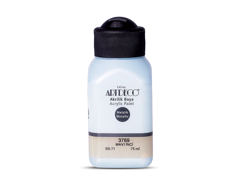 Artdeco Metalik Akrilik Boya 75ml Mavi İnci 3769 Artdeco Metalik Akrilik Boya 75ml Mavi İnci 3769