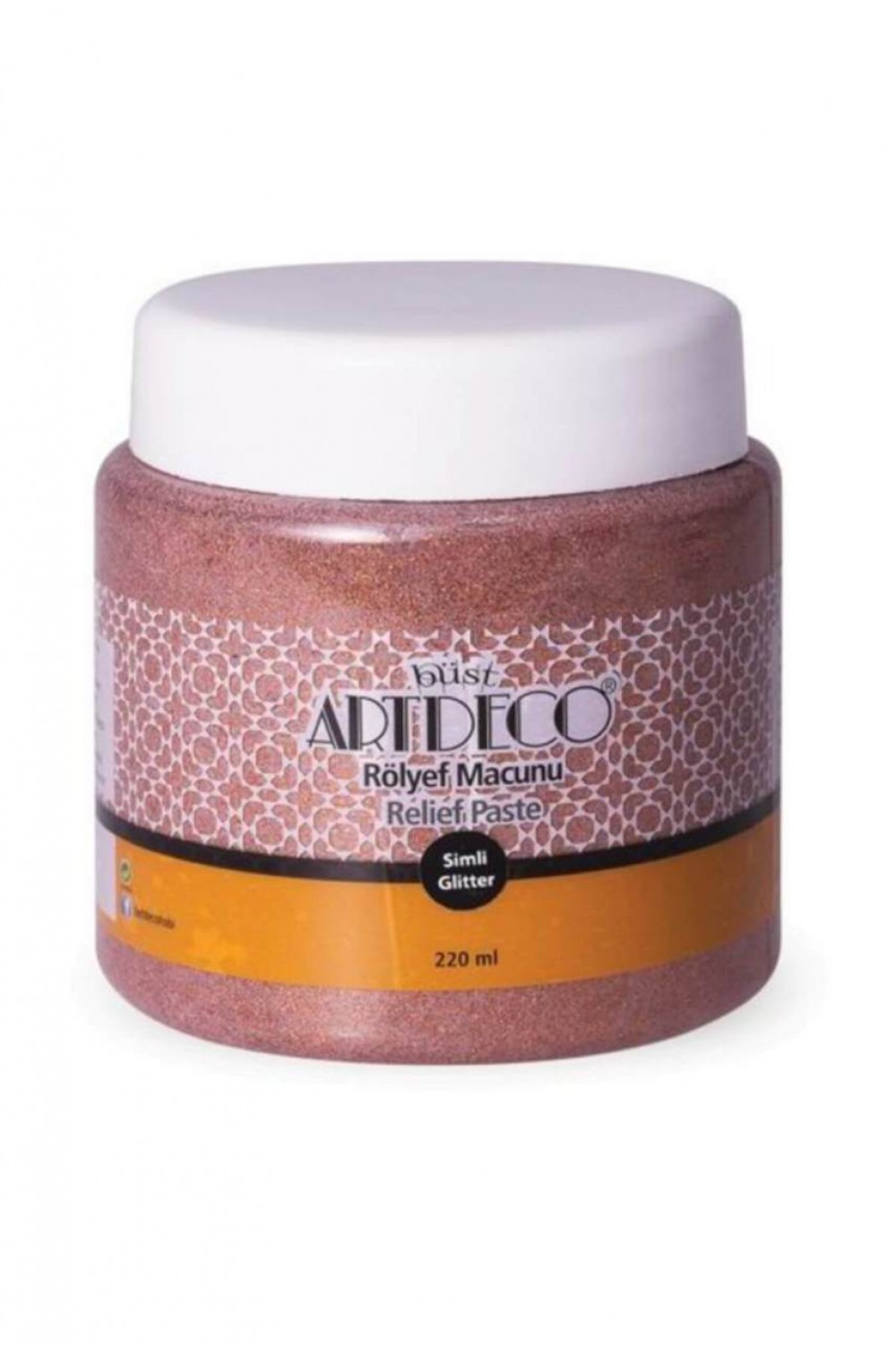 Artdeco Simli Rölyef Macunu 220ml Bakır 2328