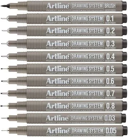 Artline Drawing System Teknik Çizim Kalemi 11'li Tam Set