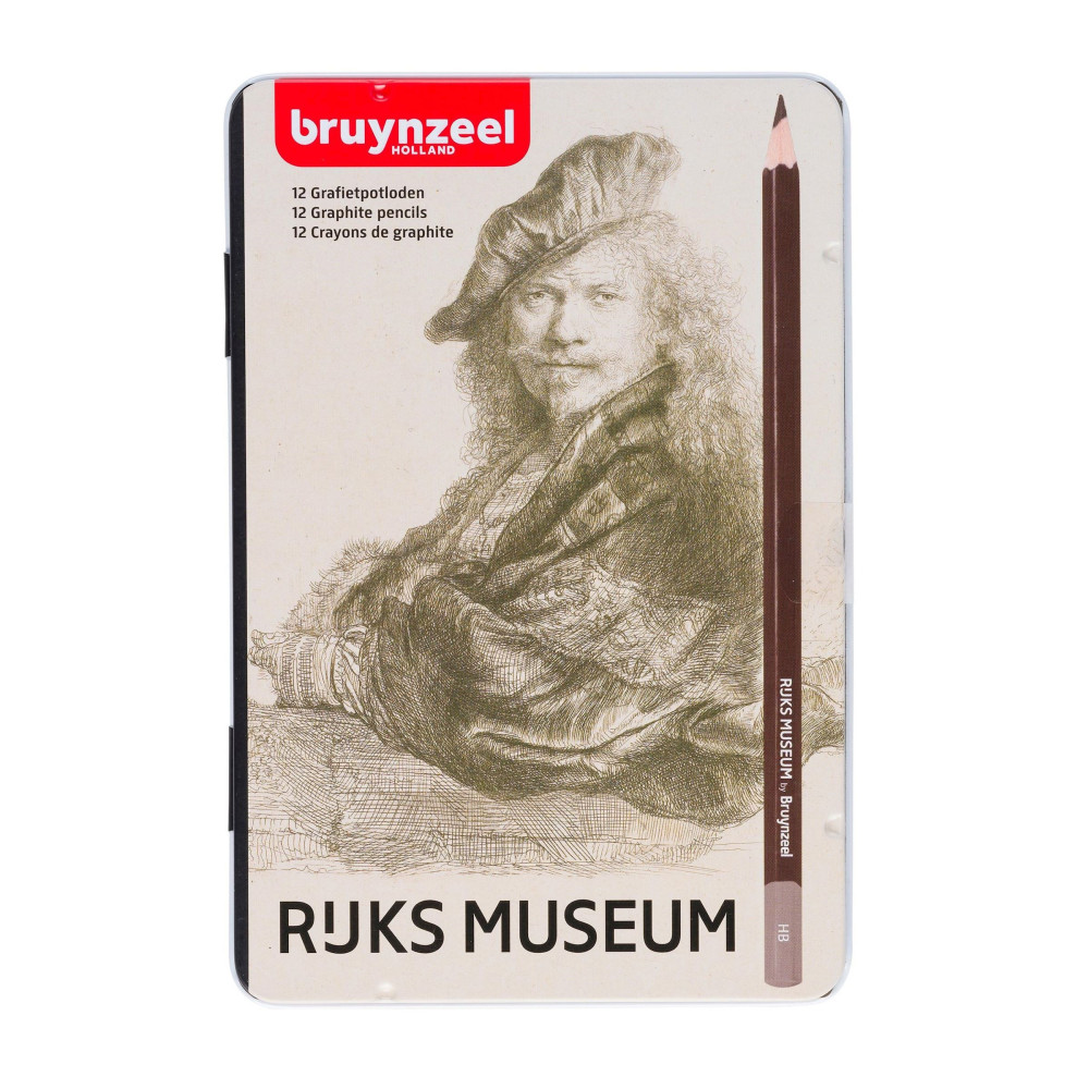 Bruynzeel Graphite pencil tin Rijksmuseum - Rembrandt van Rijn | 12 pieces
