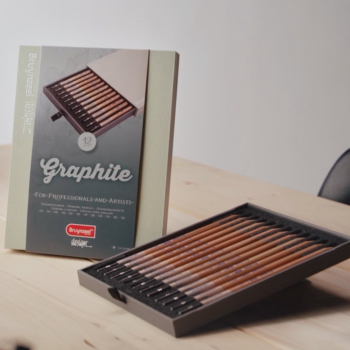 Bruynzeel Design Graphite box | 12 pieces