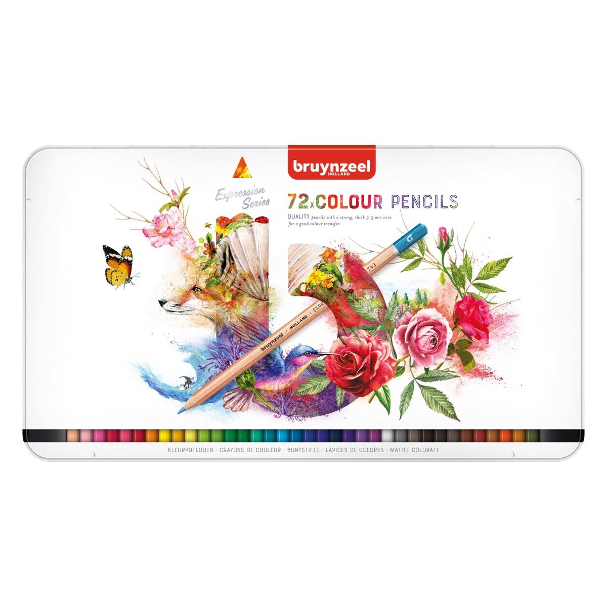 Bruynzeel Expression colour pencil tin | 72 colours