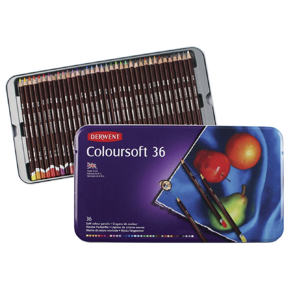 Derwent Coloursoft 36'lı Teneke Kutu