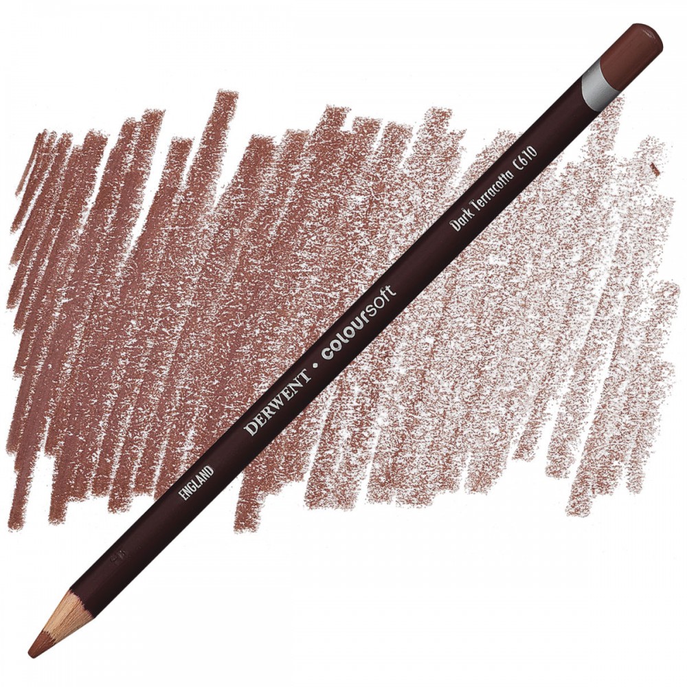 derwent coloursoft pencil dark terracotta c610