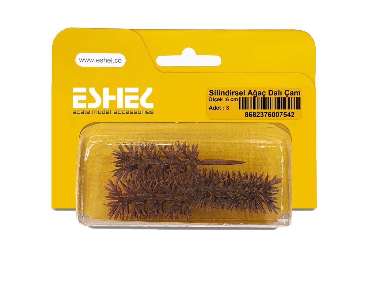 Eshel Maket Silindirsel Ağaç Dalı Çam 6cm 3lü

