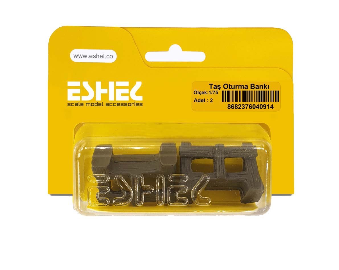 Eshel Maket Taş Oturma Bankı 1/75 2li
