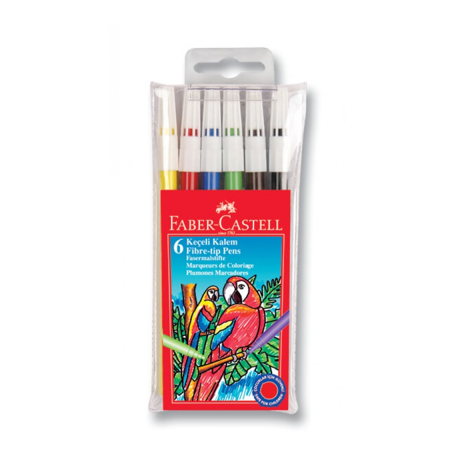 Faber-castell Keçeli Kalem 6'lı Poşet