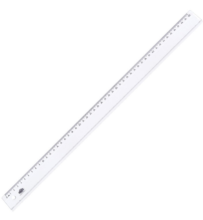 Hatas Ekonomik Geniş Plastik Büro Cetveli 50 Cm. (