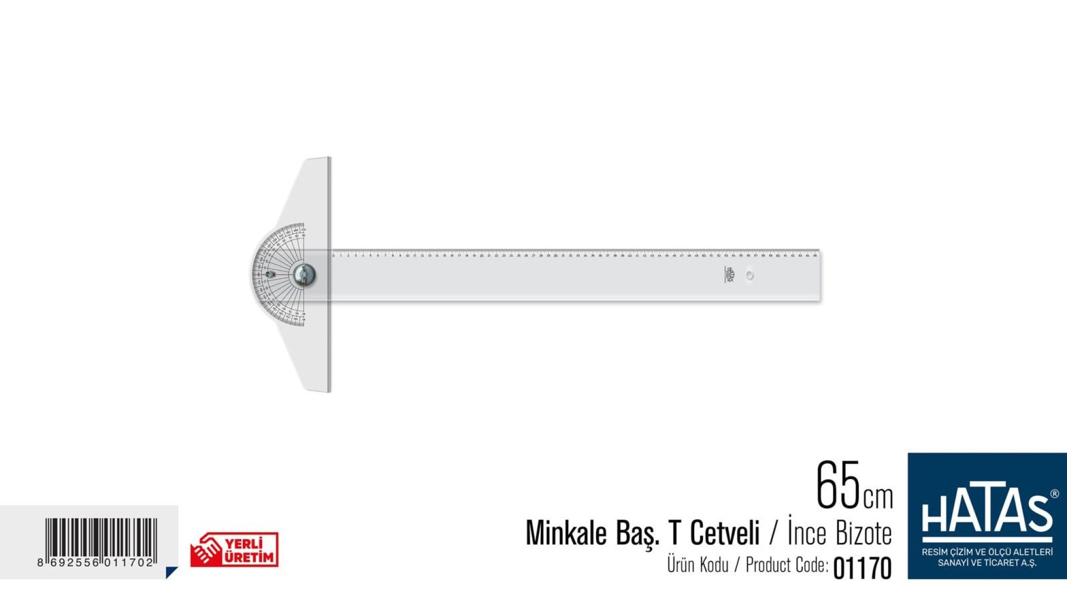 Hatas Minkale Baş.T Cetveli (İnce Bizote) 65 Cm. (