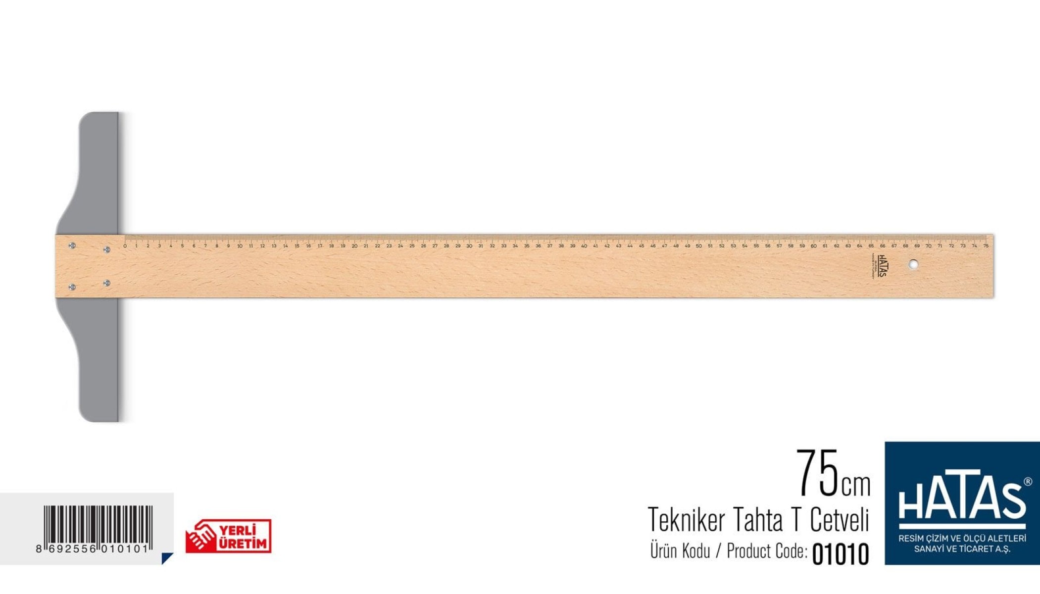 Hatas Tekniker T Cetveli (Tahta) 75 Cm. (01010)