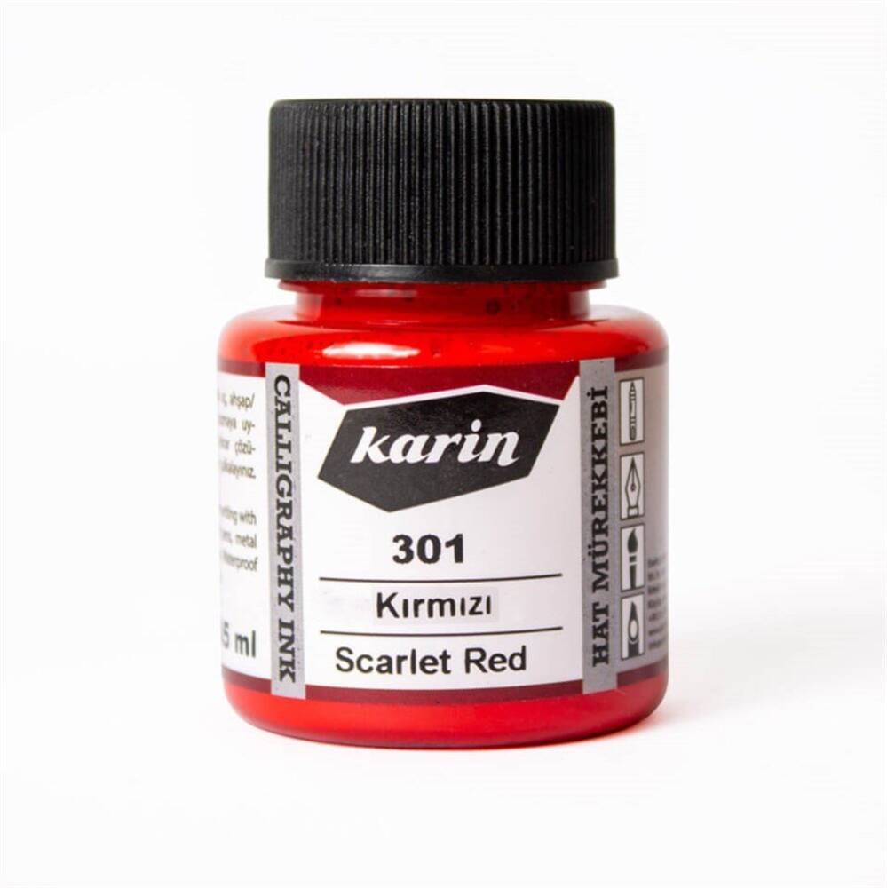 Karin Hat Mürekkebi 301 Kırmızı 45 ml Karin Hat Mürekkebi 301 Kırmızı 45 ml