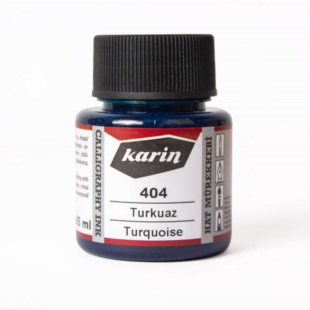 Karin Hat Mürekkebi 404 Turkuaz 45 ml Karin Hat Mürekkebi 404 Turkuaz 45 ml