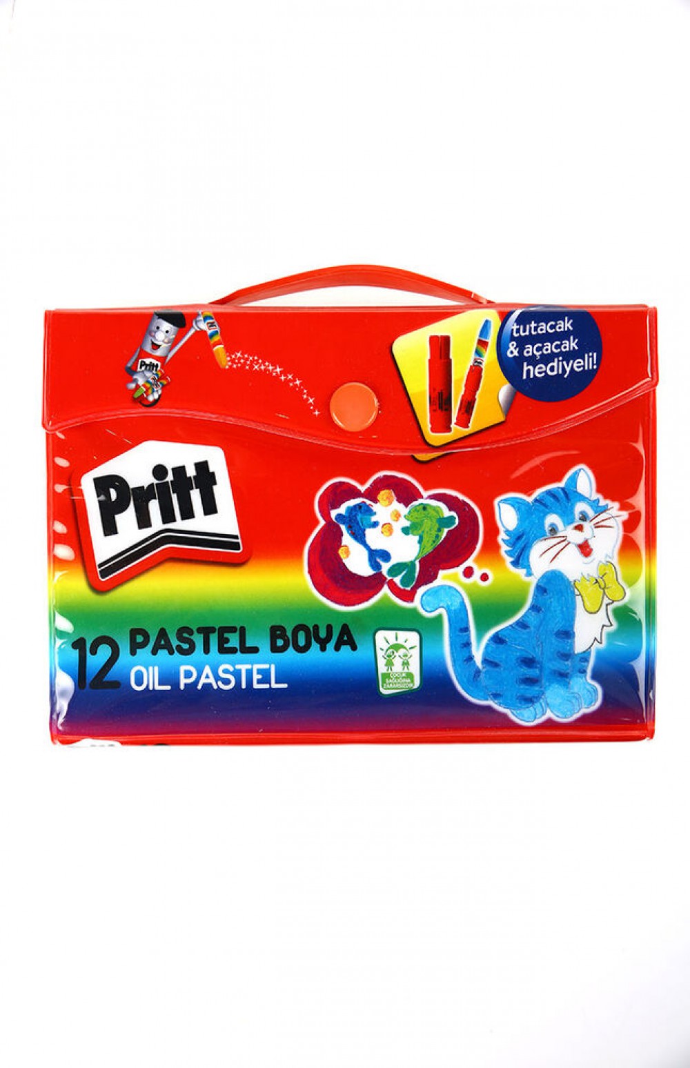 pritt pastel boya 12 renk canta