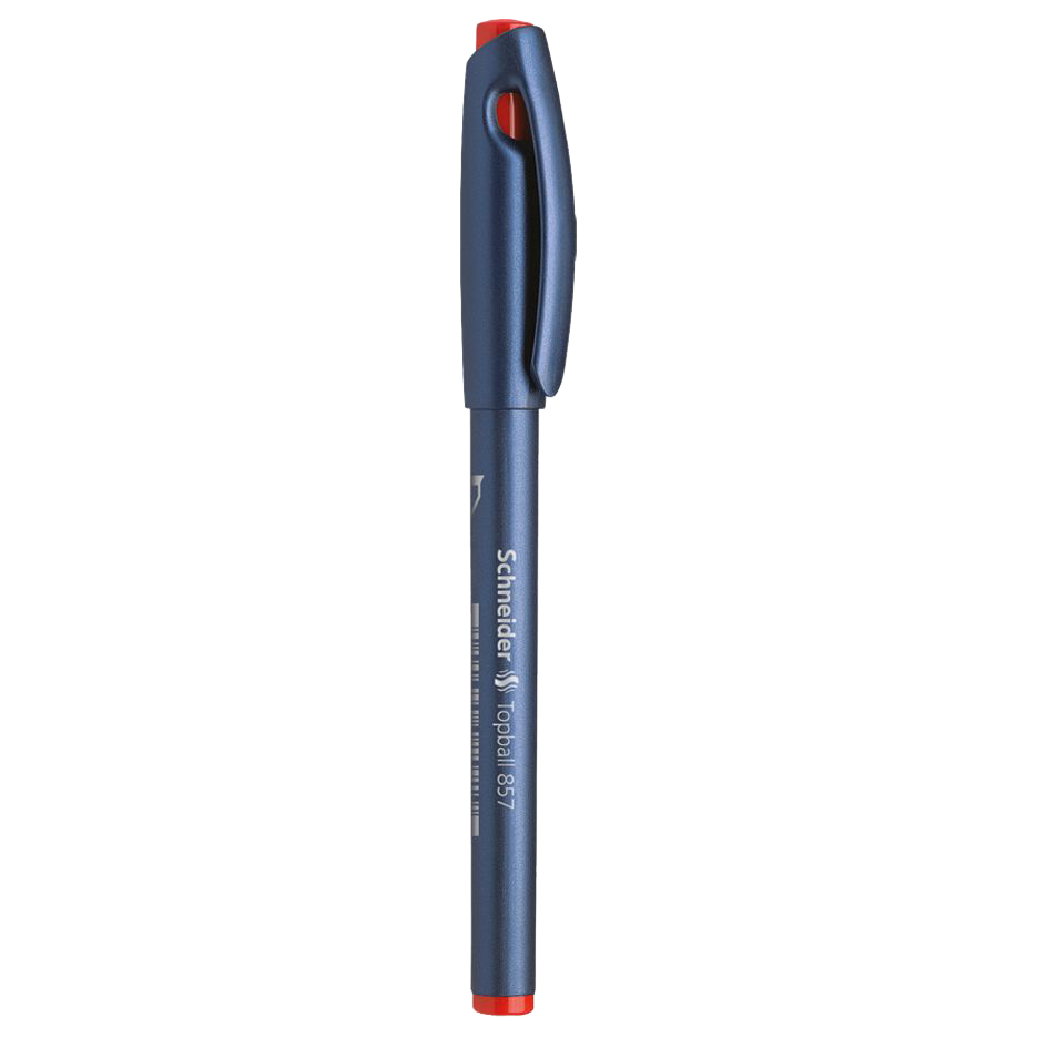 schneider topball 857 konik uclu roller kalem 0 6 mm kirmizi
