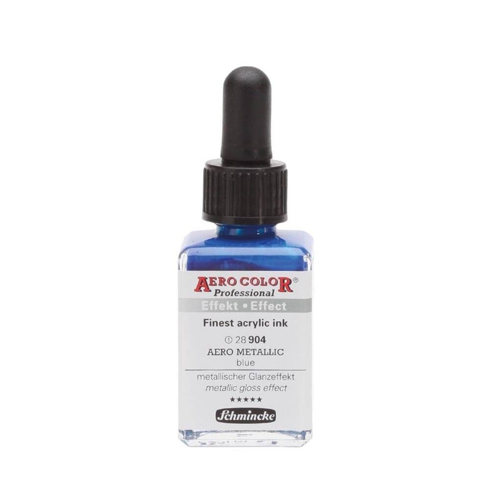 Schmincke Aero Color Akrilik Mürekkep 28 ml 904 Aero Metallic Blue