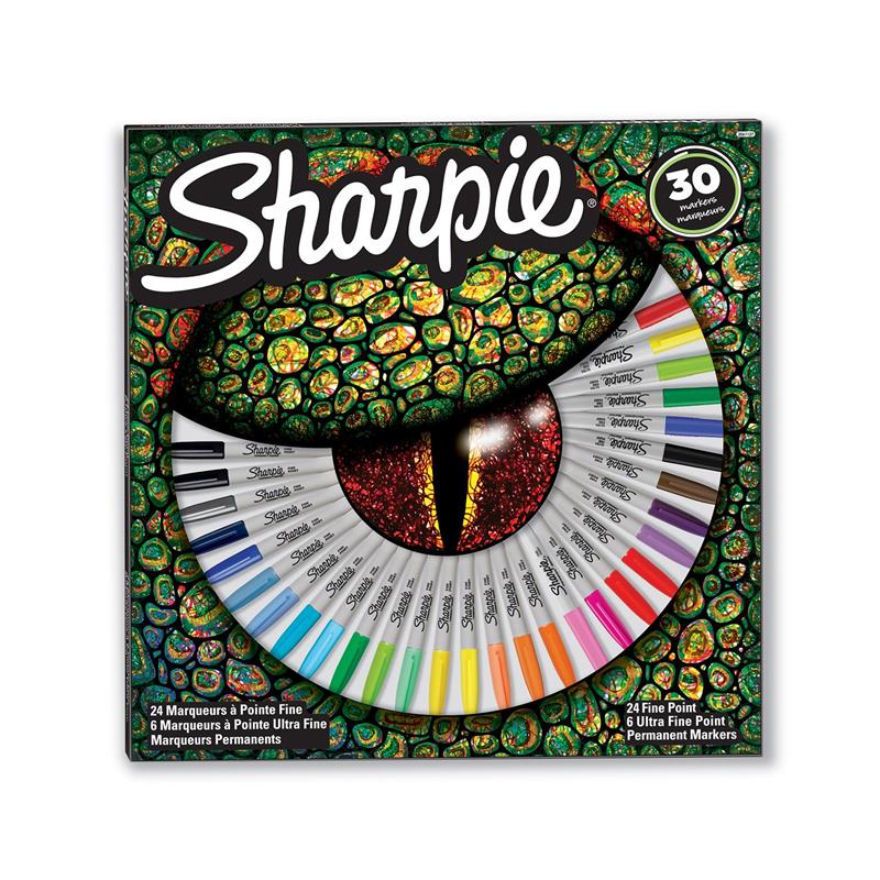 Sharpie Fine Permanent Markör, 30'lı Karışık Kutu- Kertenkele