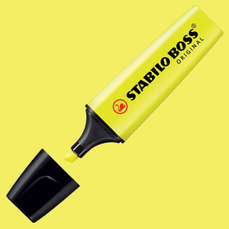 stabilo boss sari fosforlu kalem 70 24