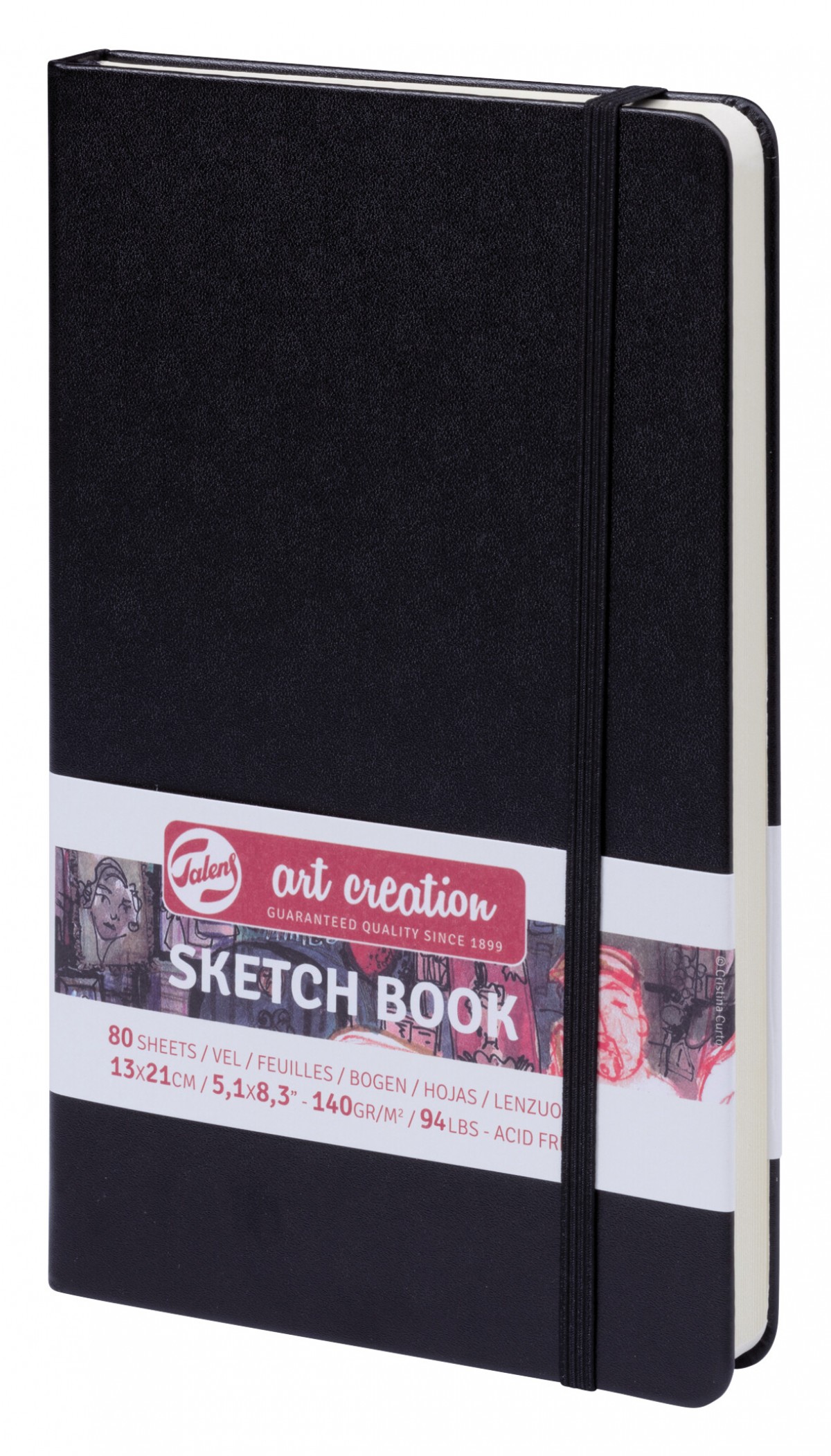 Talens Art Creation Sketchbook Black | 13 x 21 cm, 140 g, 80 sheets
