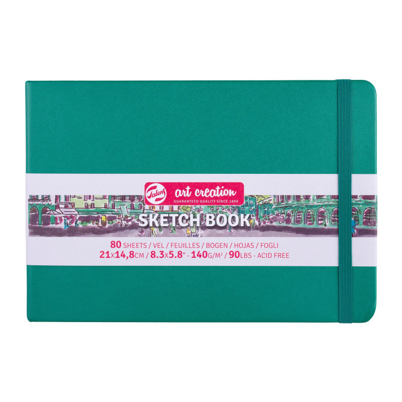 Talens Art Creation Sketchbook Forest Green | 21 x 14.8 cm, 140 g, 80 sheets