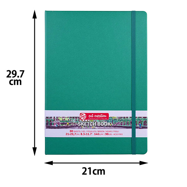 Talens Art Creation Sketchbook Forest Green | 21 x 29.7 cm, 140 g, 80 sheets