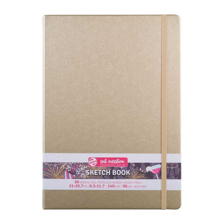 Talens Art Creation Sketchbook White Gold | 21 x 29.7 cm, 140 g, 80 sheets Talens Art Creation Sketchbook White Gold | 21 x 29.7 cm, 140 g, 80 sheets