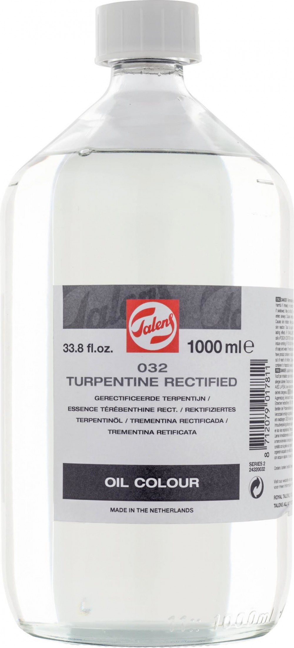 Talens Rectivied Turpentine 1000ml N0:032