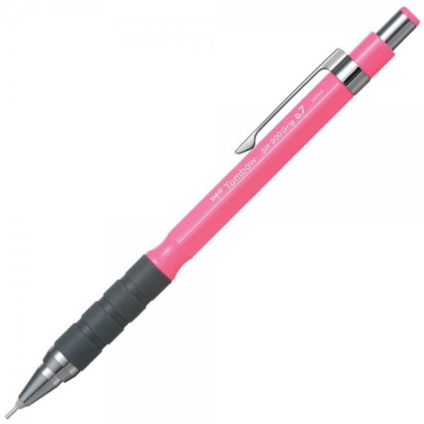 Tombow SH-300 Grip Neon Mekanik Kurşun Kalem 0,7mm Neon Pembe