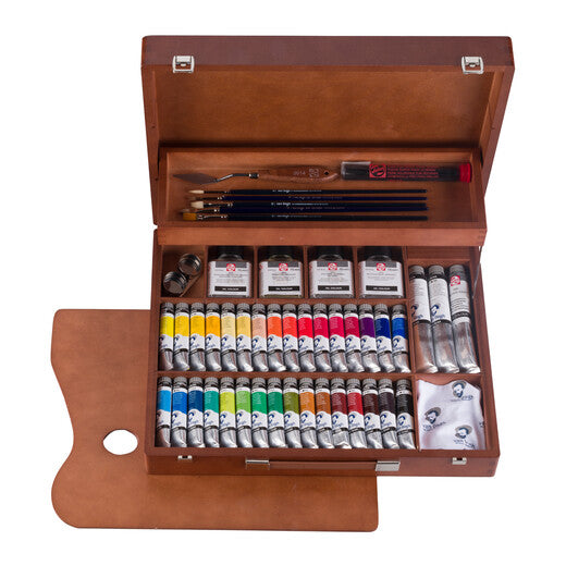 Van Gogh Oil colour wooden box Superior | 32 x 20 ml, 2 x 60 ml + accessories