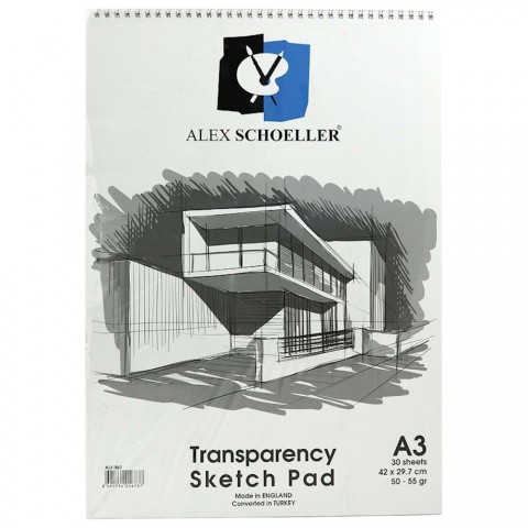 Alex Schoeller 50-55 Gr. A3 30 Yp. Spiralli Eskiz Blok Defteri