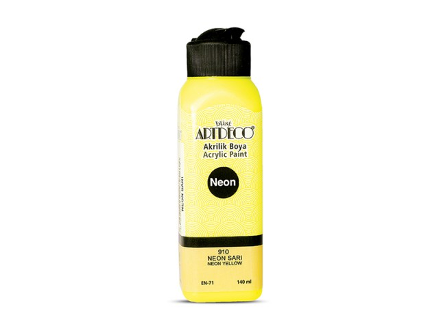 Artdeco Neon Akrilik Boya 140ml N.Sarı 910