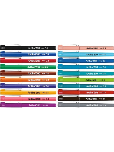 Artline 200 Fineliner 20 Renk Set