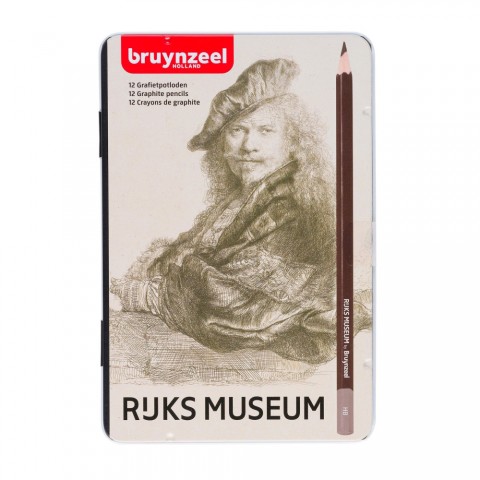 Bruynzeel Graphite pencil tin Rijksmuseum - Rembrandt van Rijn | 12 pieces