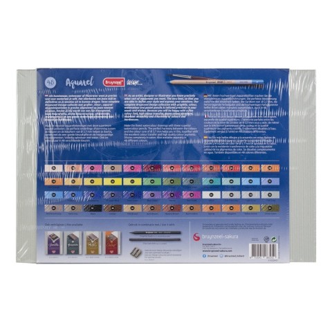 Bruynzeel Design watercolour pencil box | 48 colours