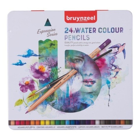Bruynzeel Expression watercolour pencil tin | 24 colours