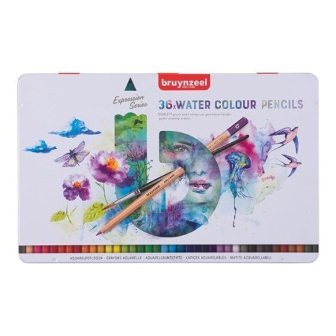 Bruynzeel Expression watercolour pencil tin | 36 colours