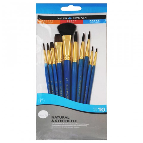 Daler Rowney Natural&Synthetic 10'lu Fırça Seti