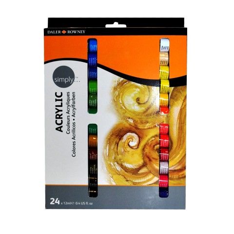 Daler Rowney Simply Akrilik Boya Seti 24x12ml