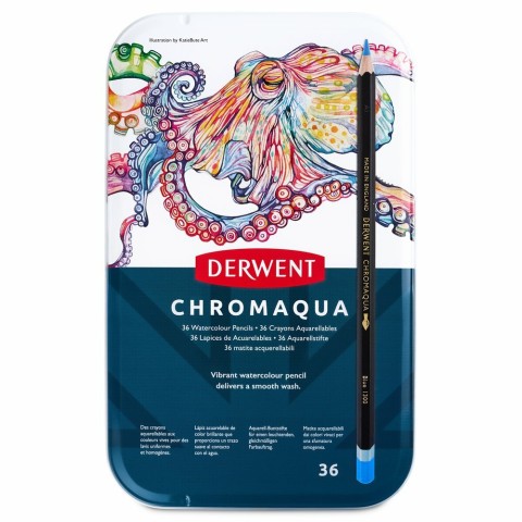 Derwent Chromaqua Sulu Boya Kalemi – Aquarell 36 Renk