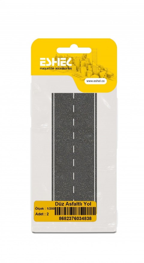 Eshel Maket Düz Asfaltlı Yol 1/200 2li

