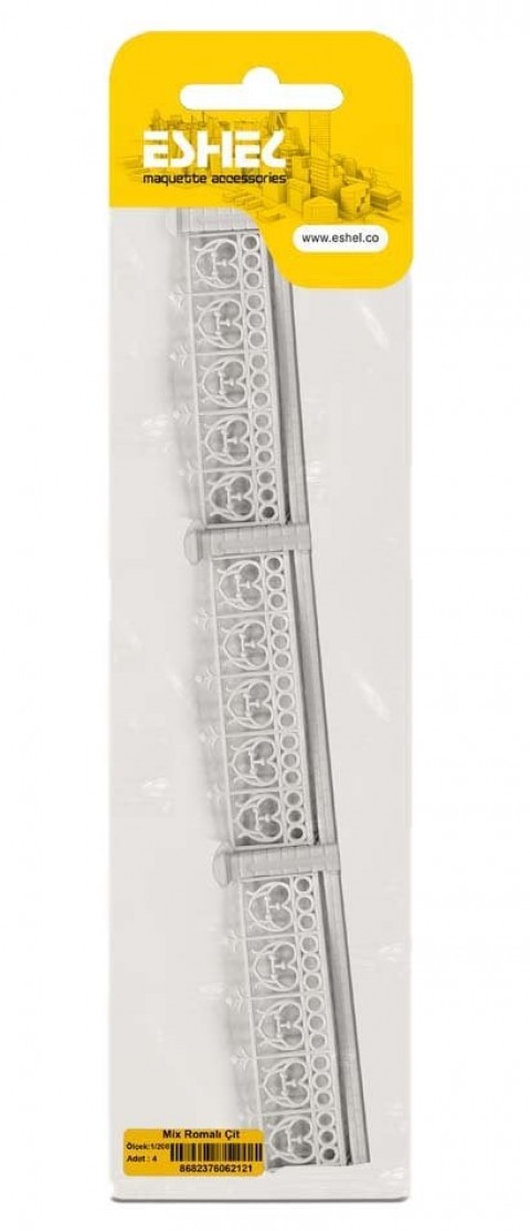 Eshel Maket Mix Romalı Çit 1/200 4lü
