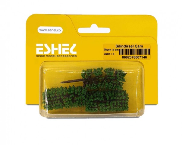 Eshel Maket Slilindirsel Çam 6cm 3lü
