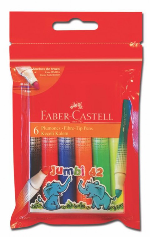 Faber Castell Jumbi Keçeli Kalem 6 Lı Neon