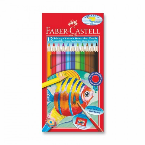 Faber-castell Karton Kutu Aquarel Boya Kalemi 12 Renk