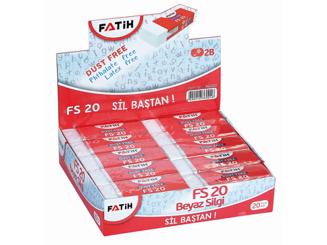 Fatih Fs20 Beyaz Silgi 20li