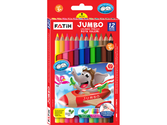 Fatih Kuruboya Jumbo 12 Renk Tam Boy